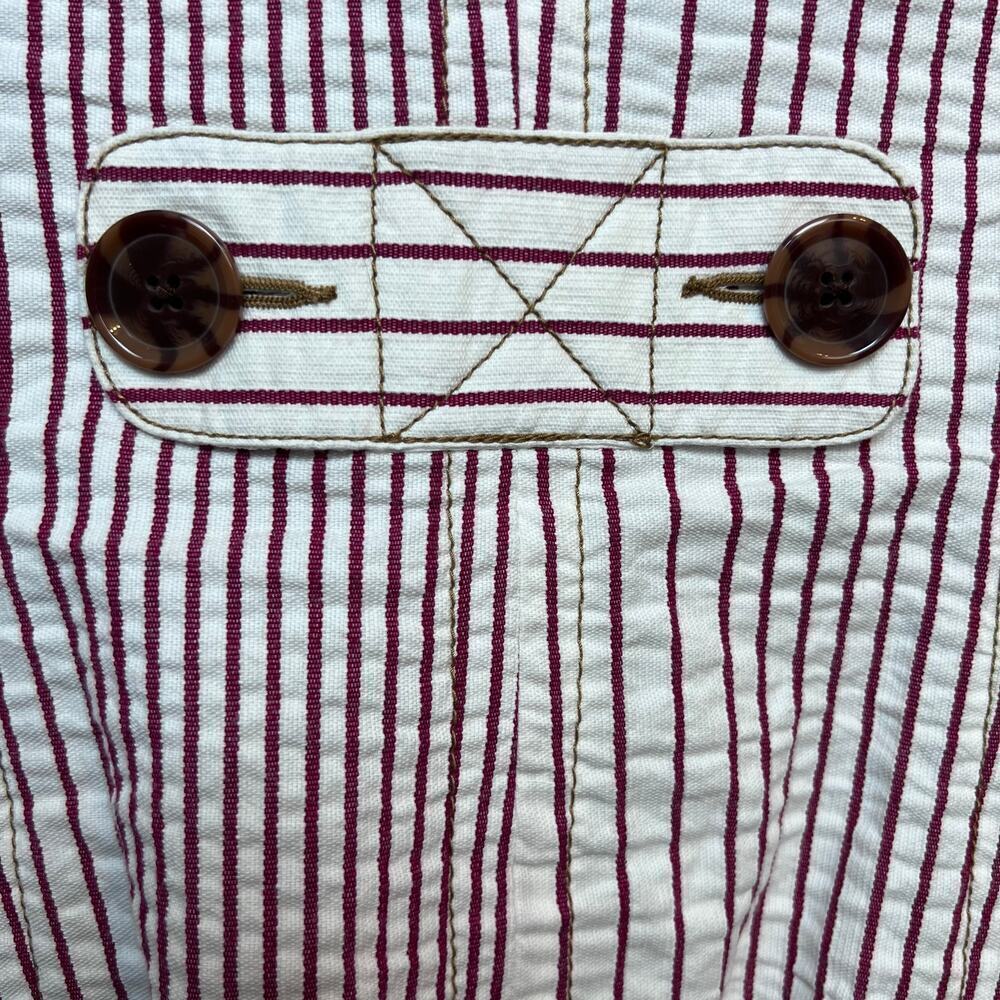 CAbi the Captain’s Jacket Striped Seersucker Blazer in Red & White Women’s Sz. 4 - Picture 9 of 10